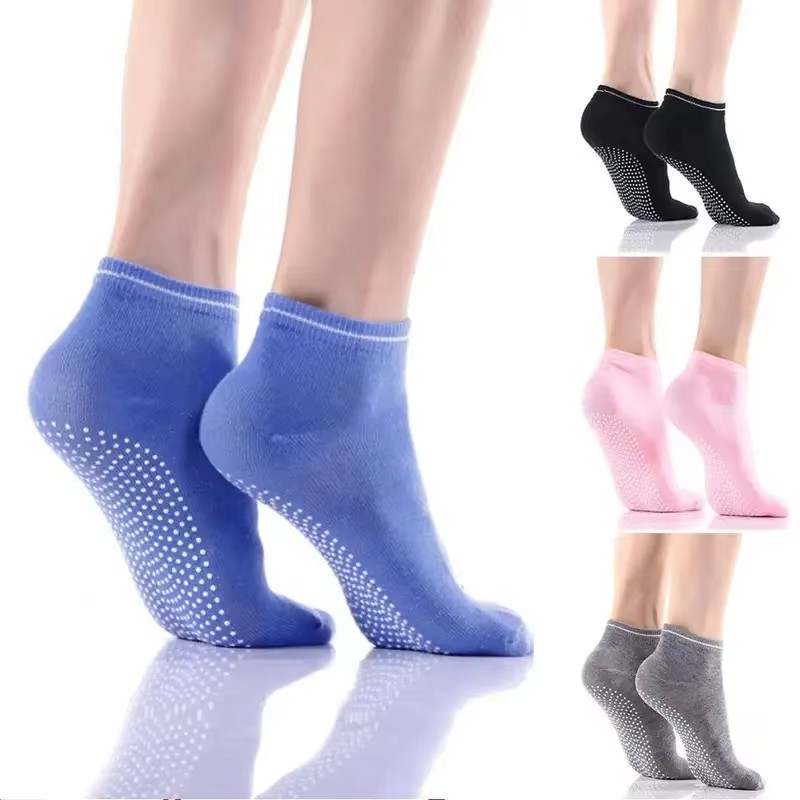 Trampoline Park Sock - 1-2足組 女性用滑り止めソックス トランポリン ヨガソックス コットン 通気性