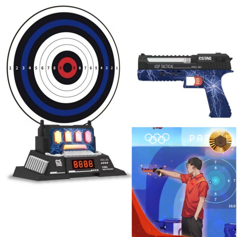 Outdoor Sport Activity - CSTAG AI ターゲット射撃競技レーザーピストルセット インテリジェントスコアリングゲーム 屋内屋外スポーツゲーム キッズボーイズおもちゃギフト