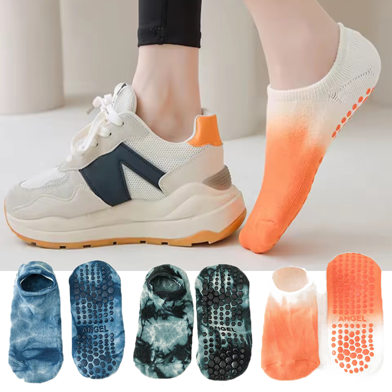 Trampoline Park Sock - レディースカラフルなアンチスリップヨガソックスデイリーファッションボートソックスアンチスリップピラティスバレエトランポリンフィットネストレーニングソックス