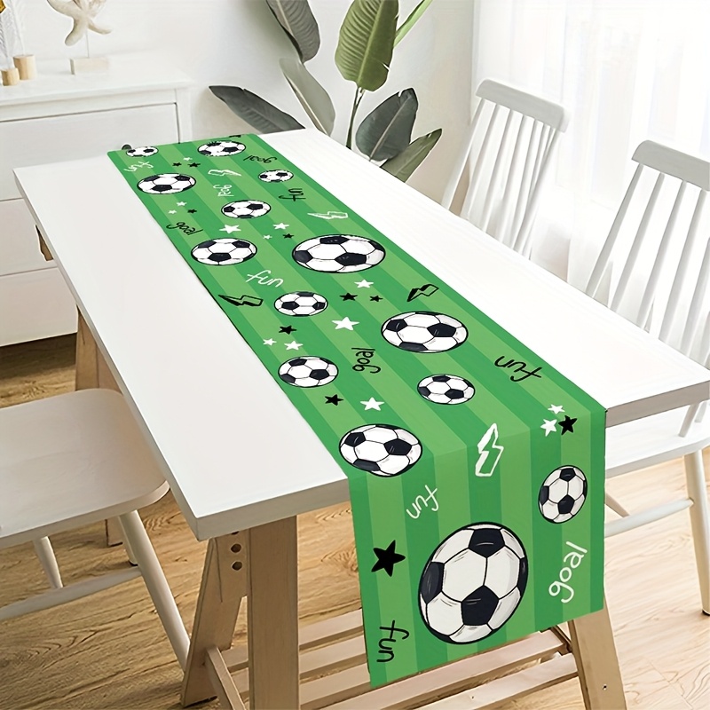 Outdoor Sport News - 1pc サッカースポーツポリエステルテーブルランナースポーツテーマの装飾大人の誕生日記念日イベントパーティーダイニングテーブル用品