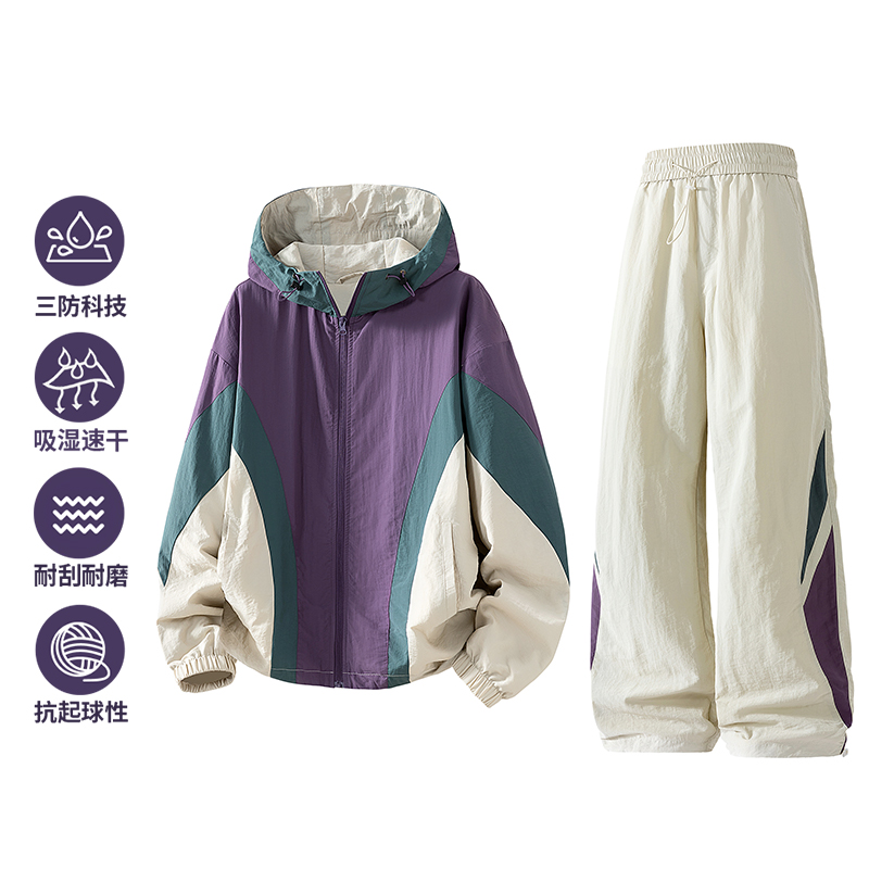メンズ用の新しいツーピースの春秋ジャケットセット。 メンズ・ - Outdoor Sport Jacket のレビューと価格