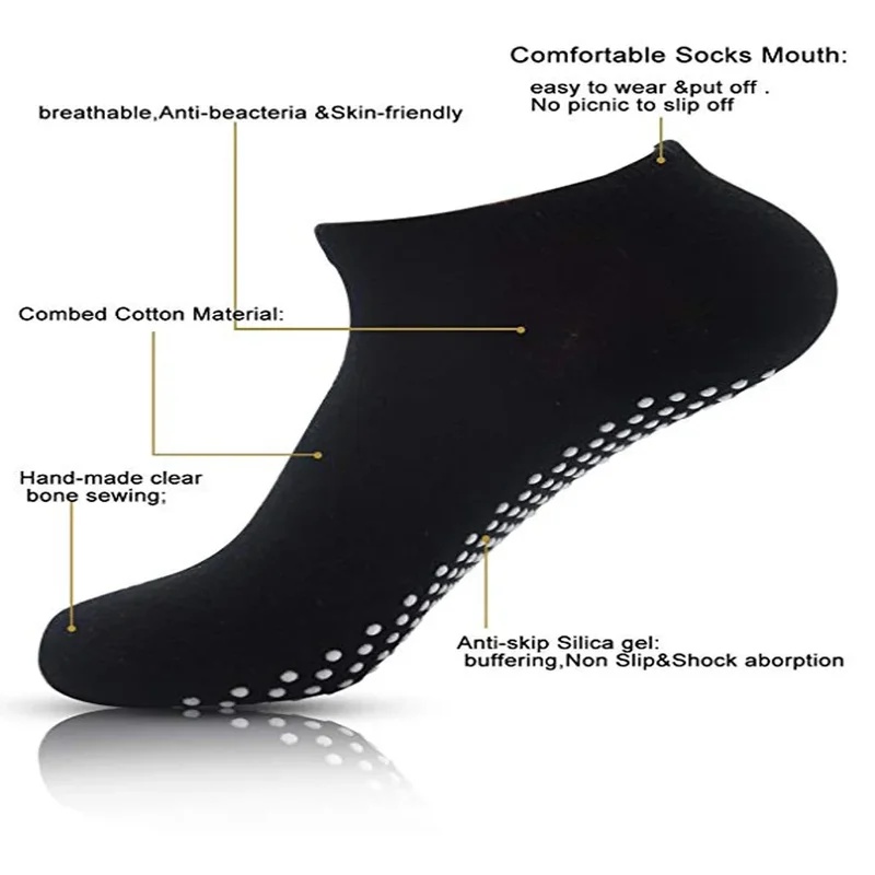 1-2足組 女性用滑り止めソックス トランポリン ヨガソック - Trampoline Park Sock のレビューと価格