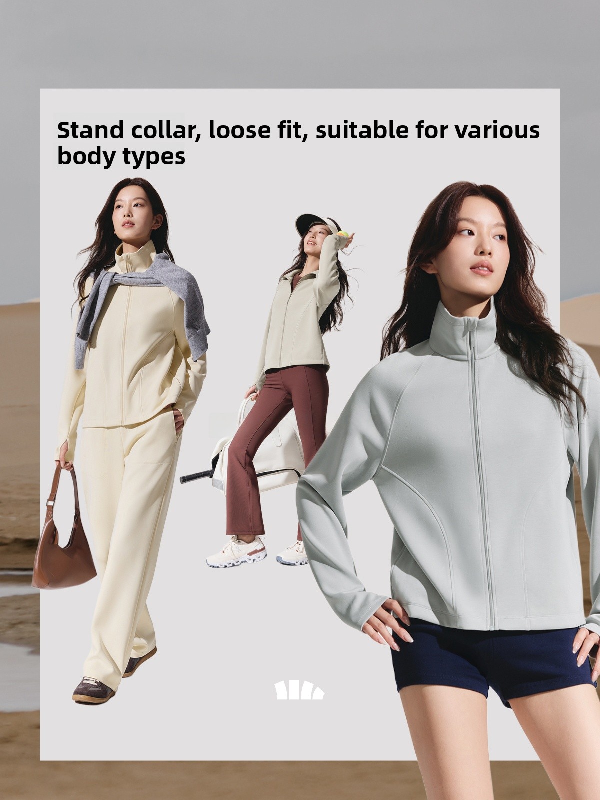 ルーズレディーススポーツジャケットバナナリーフスタンドカラー - Outdoor Sport Jacket のレビューと価格