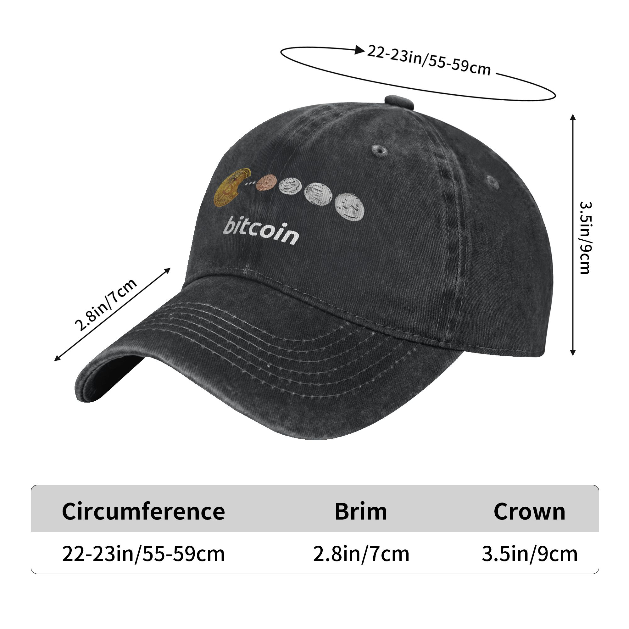 ビットコインサンベースボールキャップ y2k クールユニセッ - Outdoor Sport Ideas のレビューと価格