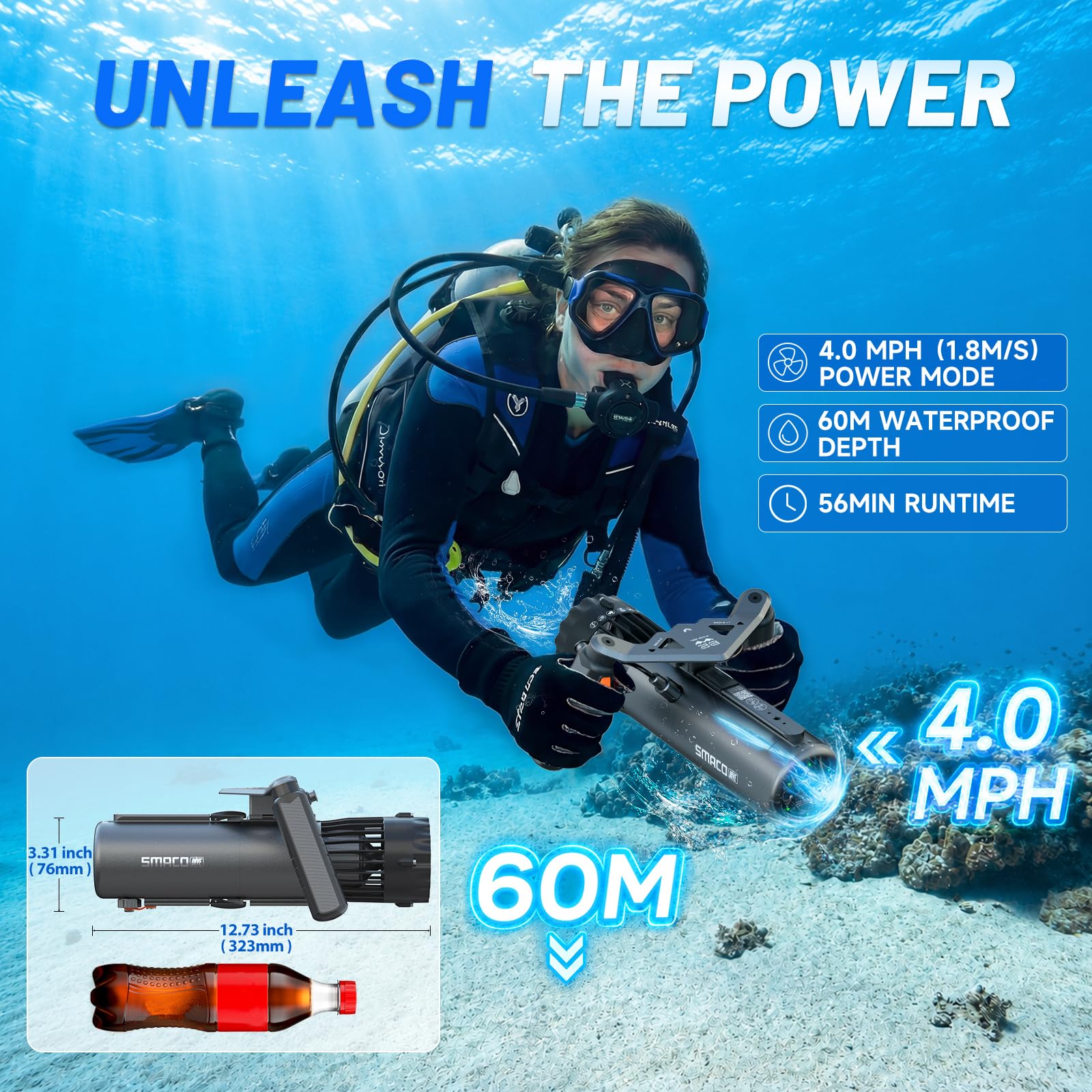 SMACO 水中スクーター デュアルモーター式 海中スクータ - Outdoor Sports Leisure のレビューと価格