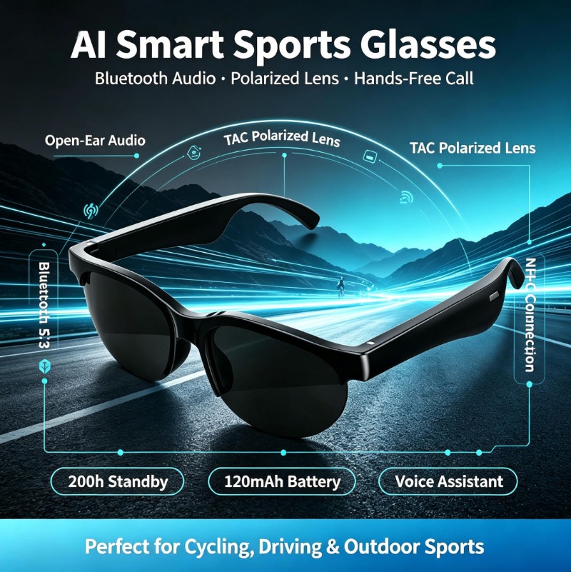 スマートスポーツグラス オープンイヤーオーディオ ブルートゥ - Outdoor Sport Activity のレビューと価格