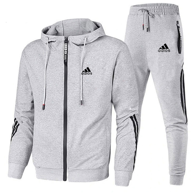 春・秋メンズトラックスーツセット 長袖フーディー＋ジョギング - Outdoor Sports Leisure のレビューと価格