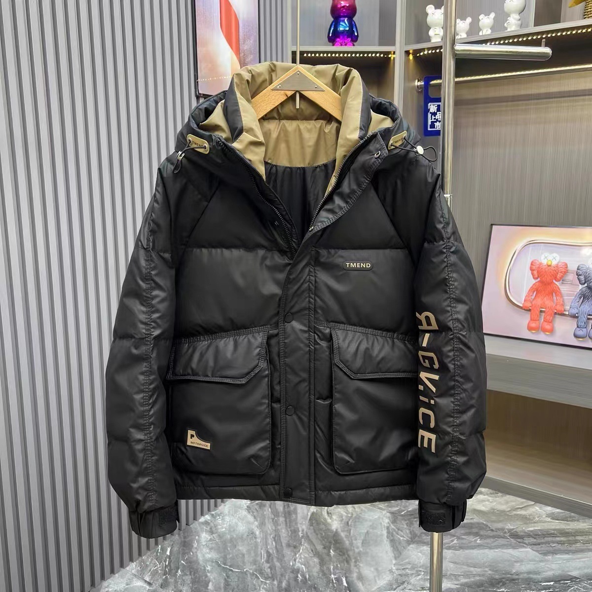 メンズホワイトフード付きジャケット,厚手,暖かい,防風,使い - Outdoor Sport Jacket のレビューと価格